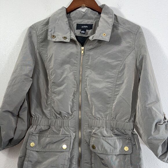 Alfani Jacket Women's Gray Non Leather Full Zip Size Small - Picture 3 of 12